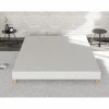 Douce Lune Somier tapizado 140x190 - Madera de pino reforzada - Haya maciza - Blanco - Estructura sólida de calidad - Cómodo ® Outlet