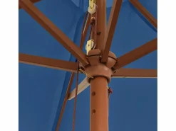 Garden Furniture Sombrilla|Sophie-Sandrine Sombrilla de jardín con poste de madera azul celeste 299x240 cm