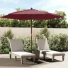 Garden Furniture Sombrilla|Sophie-Sandrine Sombrilla de jardín con poste de madera rojo burdeos 299x240 cm