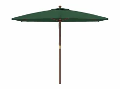 Sophie-Sandrine Sombrilla de jardín con poste de madera verde 299x240 cm^Garden Furniture Hot
