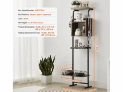 Comida Para Animales De Compañía|Soporte Ajustable para Comederos Elevados para Perros SucceBuy, con Espacio de Almacenamiento y Comederos Elevados