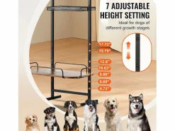 Comida Para Animales De Compañía|Soporte Ajustable para Comederos Elevados para Perros SucceBuy, con Espacio de Almacenamiento y Comederos Elevados