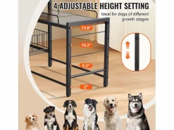 Soporte Ajustable para Comederos Elevados para Perros SucceBuy, con Espacio de Almacenamiento y Comederos Elevados^ Best