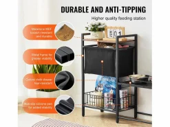 Soporte Ajustable para Comederos Elevados para Perros SucceBuy, con Espacio de Almacenamiento y Comederos Elevados^ Best