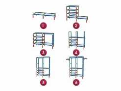 DripeX Soporte de comidas de metal 4 en 1, con 6 estantes, 2 varillas y ganchos, 108x36x170cm Negro