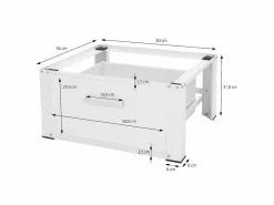 Soporte de elevación para lavadora o secadora con cajón 54 x 63 x 31 cm^ML-DESIGN Discount