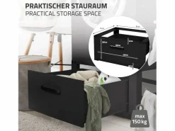 ML-DESIGN Mueble Para Lavadora|Soporte de elevación para lavadora o secadora con cajón blanco