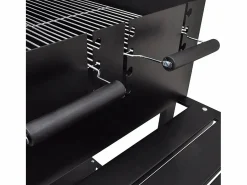 vidaxl Soporte para barbacoa de carbón con 2 ruedas Negro New