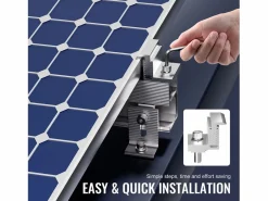 Soportes de Montaje de Paneles Solares SucceBuy, 20 Piezas, Ajustables de 35-50 mm, Ligeros para Autocaravanas y Más Plateado Sale