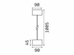 Ideal Lux Lámpara Suspendida|Sospensione Moderna Clio Alluminio Nero 1 Luce E27