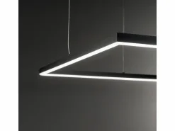 Ideal Lux Lámpara Suspendida|Sospensione Moderna Oracle Alluminio-Materie Plastiche Nero Led 53W K Luce