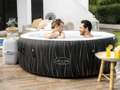 Bestway Spa Hinchable Lay-Z-Spa Holywood 196x66 cm para 6 Personas con Airjet, Luz LED, Cobertor, Almohadas y Mando a Distancia Blanco Best