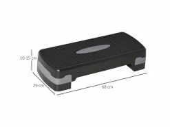 Step fitness y gris 68x29x15 cm^Homcom Discount