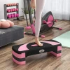 Cinta De Correr|Stepper aeróbico ajustable, de plástico, para fitness y entrenamiento en casa, color negro (80 x 31 x 20 cm)