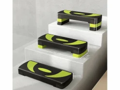 Stepper aeróbico con altura regulable (10/15/20 cm), plástico, verde (80x31x20 cm)^ Best