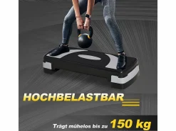 Stepper aeróbico regulable en altura 10/15/20 cm, plástico robusto, , antideslizante (80x31x20 cm)^