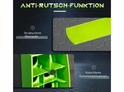 Aparato De Musculación|Stepper aeróbico regulable en 3 alturas, plástico resistente, /verde, hasta 150 kg (78x28x20 cm)