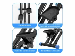 Hauss Spole Aparato De Musculación|Stepper con 3 niveles de resistencia ajustable -