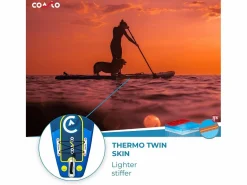 COASTO Deportes Náuticos|SUP Paddle Inflable Cruiser 13'1 - 398x78x15cm Dropstitch Doble Capa Fundido Pack Paddle Leash Bomba Bolsa de Transporte - Collection 2021
