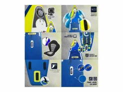 COASTO Deportes Náuticos|SUP Paddle Inflable Cruiser 13'1 - 398x78x15cm Dropstitch Doble Capa Fundido Pack Paddle Leash Bomba Bolsa de Transporte - Collection 2021