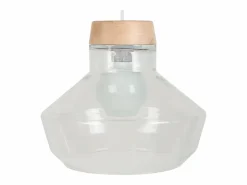 TOSEL Suspensión ,vidrio,natural,A84x D30xP30cm Color natural claro Clearance