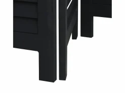 Tabique divisorio de 4 paneles en madera maciza de paulownia negra^