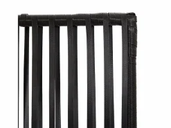 Tabique divisorio de 5 paneles de mimbre de resina negra^ Best