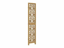 Tabique divisorio de 3 paneles en madera maciza de paulownia marrón Marru00f3n Sale