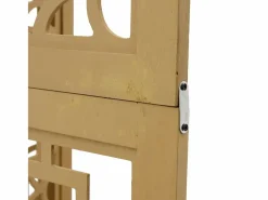 Tabique divisorio de 3 paneles en madera maciza de paulownia marrón Marru00f3n Sale