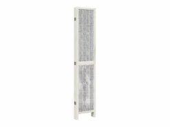 Biombo|Tabique divisorio de 6 paneles en madera maciza de paulownia blanca