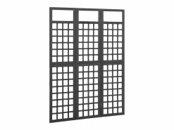 Tabique divisorio de 3 paneles Madera de pino 121x180 cm Negro