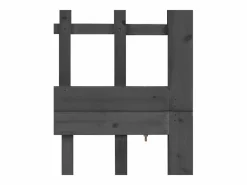 Tabique divisorio de 3 paneles Madera de pino 121x180 cm Negro