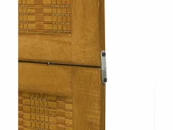 Tabique divisorio de 6 paneles en madera maciza de paulownia marrón^ New