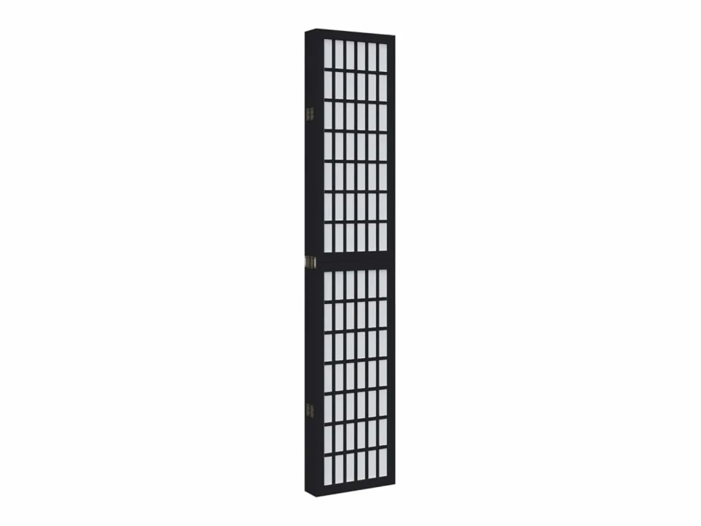 Biombo|Tabique divisorio de 6 paneles en madera maciza de paulownia negra