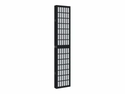 Tabique divisorio de 6 paneles en madera maciza de paulownia negra Negro Discount