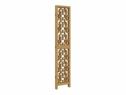 Tabique divisorio de 4 paneles en madera maciza de paulownia marrón^ Best