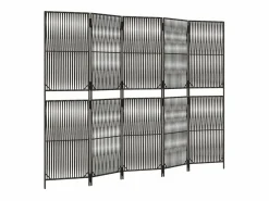 Tabique divisorio de 5 paneles de mimbre de resina^ Best