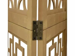 Tabique divisorio de 5 paneles en madera maciza de paulownia marrón Marru00f3n Best