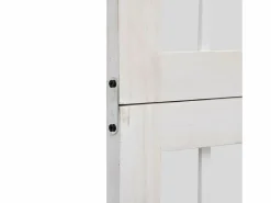 Biombo|Tabique divisorio de 5 paneles en madera maciza de paulownia blanca