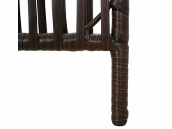 Tabique divisorio de mimbre de resina marrón de 6 paneles Marru00f3n Outlet
