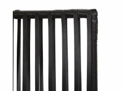 Tabique divisorio de mimbre de resina negra de 4 paneles Negro Sale