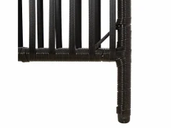 Tabique divisorio de mimbre de resina negra de 4 paneles Negro Sale