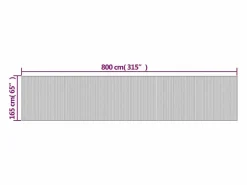 Tabique divisorio marrón oscuro 165x800 cm bambú Marru00f3n Best