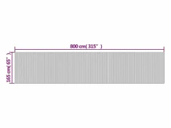 Tabique divisorio marrón 165x800 cm bambú Marru00f3n Hot