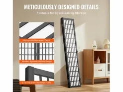 Tabique Divisorio SucceBuy, Tabique Divisorio Japonés de 3 Paneles, Tabique Japonés Portátil, de Madera, Gira 360°, 120,5 x 170 x 1,9 cm, para Separar Habitaciones^ Discount