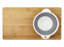 Cook Concept Materiales Y Utensilios De Cocina|Tabla de cortar de bambú con colador integrado