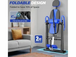 DripeX Tabla de culturismo plegable, entrenador de gravedad, carga máxima. 136 kg, para el tamaño del usuario de 150 a 195 cm Negro Outlet