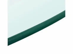 vidaxl Mesa Alta|Tablero de mesa de cristal templado redondo 800 mm