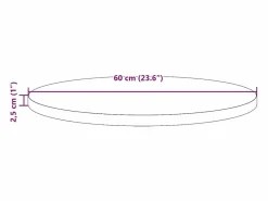 vidaxl Mueble Bar|Tablero de mesa redondo madera maciza de pino marrón Ø60x2,5 cm