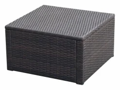 Taburete / reposapiés Resina tejida 53 x 53 x 30 cm Marrón Marru00f3n Hot